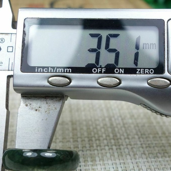 Certified Green 100% Natural A jadeite jade Ring 戒指 5.9# - Picture 8 of 11